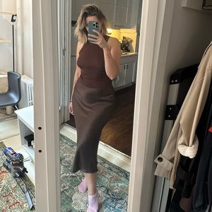 &OtherStories midi brown skirt size 8